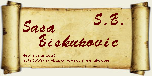 Saša Biskupović vizit kartica